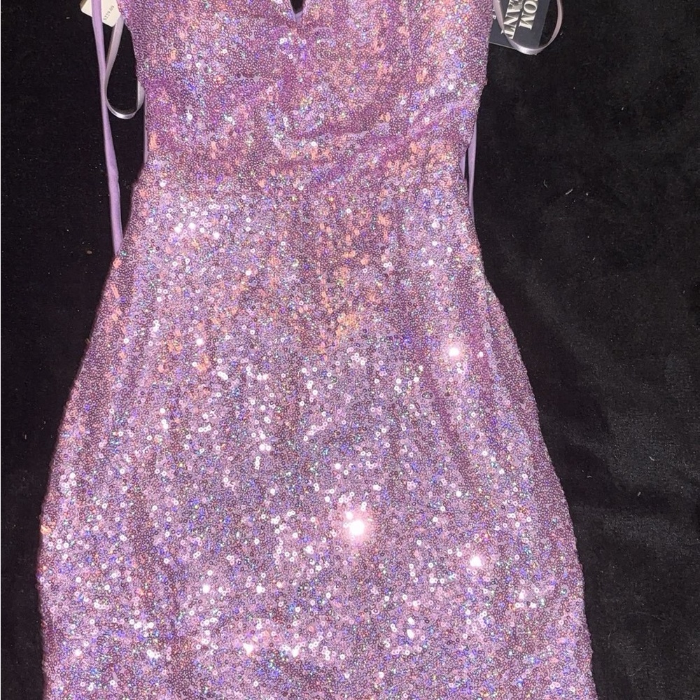 Glittering Purple Kids Formal Dress